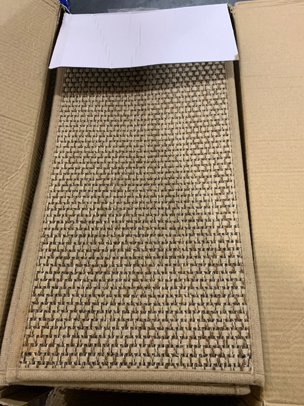 Photo 1 of 10pcs Stairs Treads and 1 Landing Carpet, Breathable Linen Stair Carpet Non Slip for Wooden Steps Peel and Stick Stairs Runner Indoor Self-Adhesive Treads Stair Covers Mat 8"X30" and 30"X30"