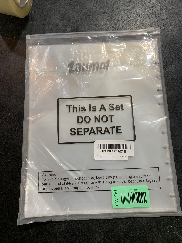 Photo 1 of 10 Pack Discbound Dividers Letter Size Dividers with Pockets 9.3 * 11 inch Binder Index Plastic Binder Accessories Discbound Organizer with Holes(Clear)