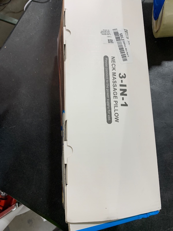 Photo 1 of 3-in-1 Neck Massager Pillow with Heating and Cervical Traction - Deep Tissue Massage for Pain Relief, Ergonomic Shoulder Massage Pillow, Neck Hump Corrector Ideal Gift for Women and Men Corded