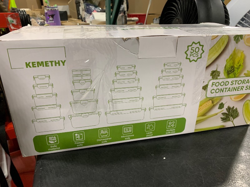 Photo 1 of Food Storage Containers with Lids Airtight Leak proof Meal Prep Container Set for Kitchen Storage, BPA-free, PVC-free Plastic, Microwave/Dishwasher Safe, Labels & Pen