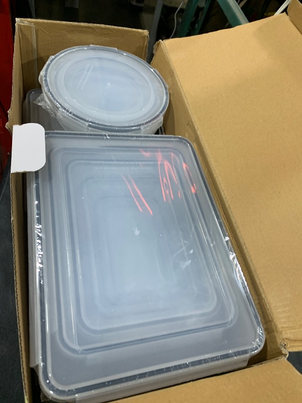 Photo 1 of Food Storage Containers with Lids Airtight Leak proof Meal Prep Container Set for Kitchen Storage, BPA-free, PVC-free Plastic, Microwave/Dishwasher Safe, Labels & Pen