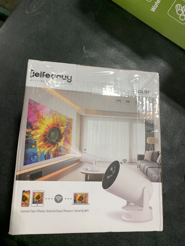 Photo 1 of Mini Projector - Manual Focus, Smart Portable Projector for Bedroom & Home Cinema with 4K Support, 170 ANSI Lumens, Auto Keystone, Netflix Certified, Android 11, Voice Control, Air Mouse Remote