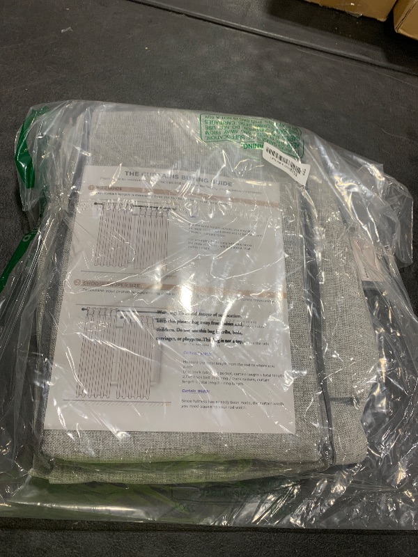 Photo 1 of 100% Blackout Shield Linen Look Textured Pinch Pleated Curtains Blackout Drapes 84 Inch Long 2 Panels Set, Faux Linen Blackout Curtains for Bedroom & Living Room, 40" W x 84" L, Grey