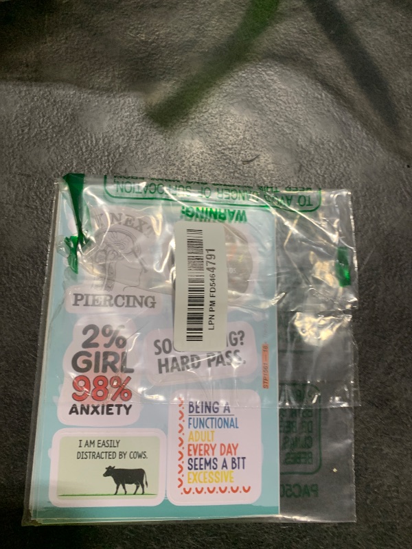 Photo 1 of 100Pcs Sarcastic Stickers for Adults - Funny Inappropriate Snarky Stickers, Sassy Unhinged Mean Silly Decals for Water Botttle, Laptop - Gag Gifts for Women & Men