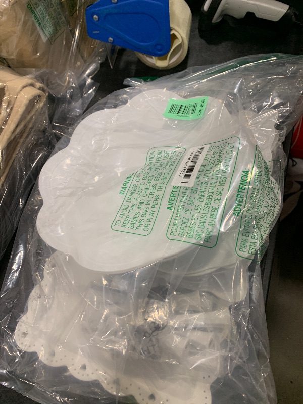 Photo 1 of 10 Pcs Cake Stand White Plastic Dessert Table Display Set 4 Pcs 3 Tired Cupcake Stand Cookie Tray Rack Serving Tray Cake Display Tower and 6 Pcs Dessert Trays for Wedding Baby Shower Tea Party (White)