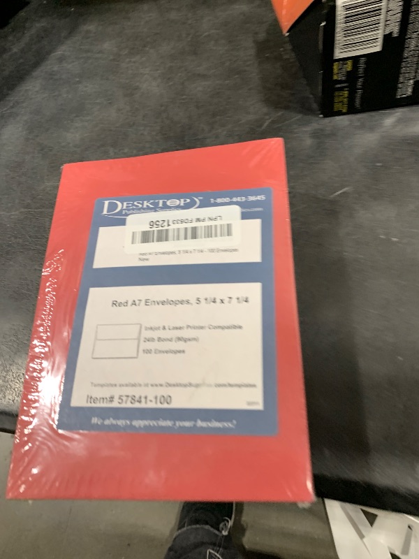 Photo 1 of 100 Pack Red A7 Envelopes 5.25 x 7.25 Inches – 70lb Holiday Envelopes for 5x7 Cards & Invitations – Inkjet & Laser Printer Compatible – Booklet Flap with Gummed Seal