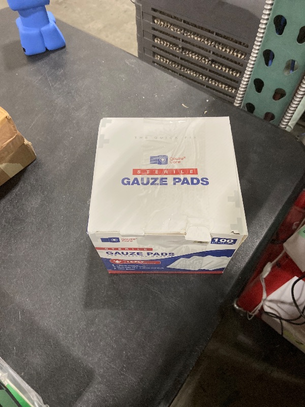 Photo 1 of 100pc Large Sterile Gauze Pads 4x4 Sterile for Wounds Bulk - 12ply Woven Gauze Sponges 4x4 Sterile - USP IV Breathable Mesh 4x4 Gauze Pads Sterile for Enhanced Absorption - First Aid Medical