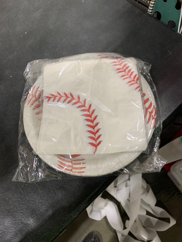 Photo 1 of 40Pcs Baseball Party Supplies Bundle Paper Plates Napkins Baseball Themed Birthday Party Supplies Decorations Baseball Favors For Girls Serves 20 Guests