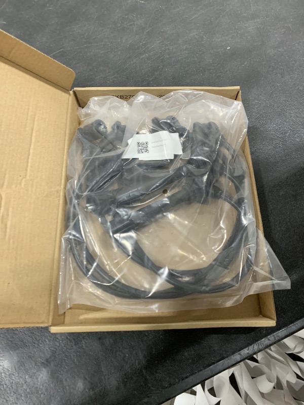 Photo 1 of 4 Ignition Spark Plug Cable Wire Set, 7mm, Compatible with Hyundai Tucson Sportage Kia Sou Tiburon Spectra Elantra Spectra5 1.8L 2.0L 1996-2012 OE# 27501-23B070 671-4239
