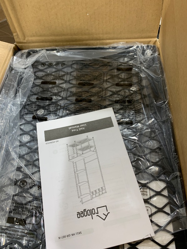 Photo 1 of Furologee Coat Rack, Hall Tree with Bench and Shoe Storage, 4 in 1 Entryway Bench, Coat Rack with 3 Shelves and Drawer, Entryway Organizer with 5 Hooks for Hanging, Rustic Brown