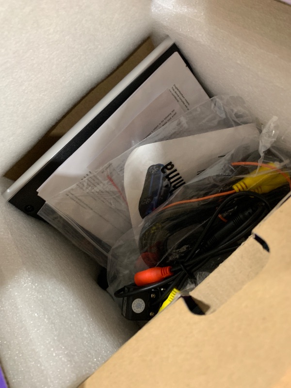 Photo 1 of 10.1 inch Single Din Car Stereo with Wireless Carplay Android Auto AM/FM/RDS Backup Camera, Single Din Detachable Touch Screen Bluetooth Radio Online Video Mirror Link USB/AUX/SD Card Ports Mic