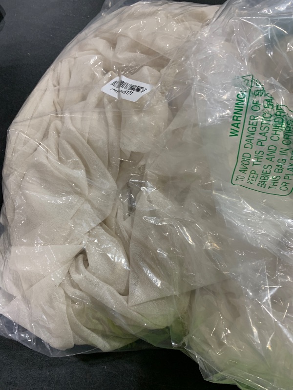 Photo 1 of 10x10ft Ivory Tulle Backdrop Curtains with Lights String for Parties,Wrinkle Free Sheer Curtain with Lights Wedding Photo Backdop Drapes for Baby Shower Birthday Party Photography Home Decorations