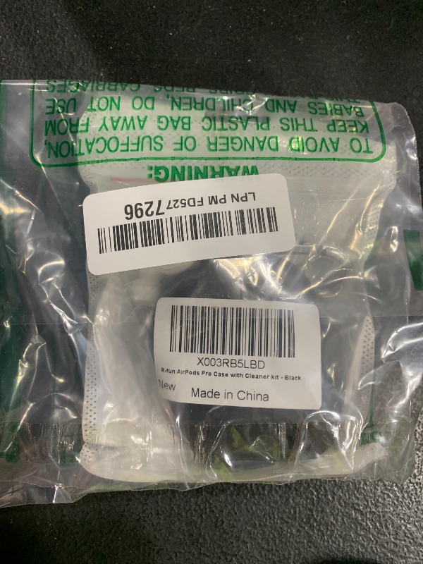 Photo 1 of *INCOMPLETE** R-fun Compatible with AirPods Pro 2nd/1st Generation Case with Cleaner kit,Full Protective Silicone Compatible with Apple AirPods Pro Charging Case,Front LED Visible,Black