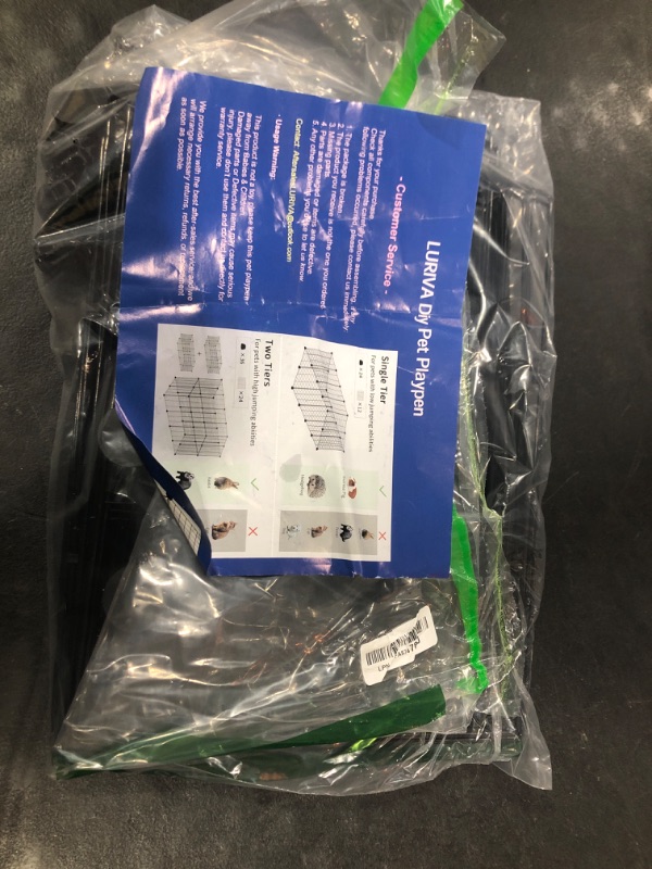 Photo 1 of 
LURIVA DIY Small Animal Playpen, Pet Playpen, Guinea Pig Cages, Rabbit Playpen, Dog Puppy Playpen, Indoor Metal Wire Yard Fence, 15 X 12 Inch, 12 Panels, Black