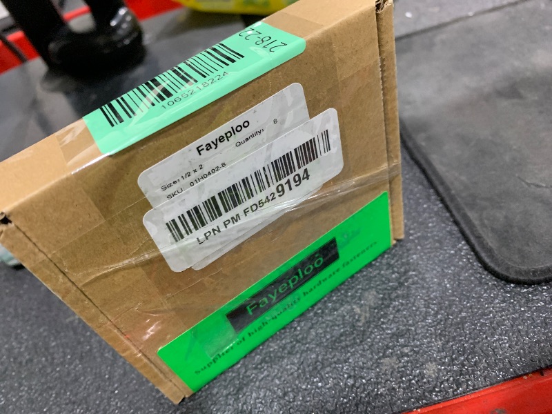 Photo 1 of 1/2 x 2 Hex Head Lag Screws Bolts with Flat Washers (8 Sets), 304 Stainless Steel 18/8, Partial Thread, Deck Screws, Heavy Duty Hex Head Wood Lag Screws, Fayeploo