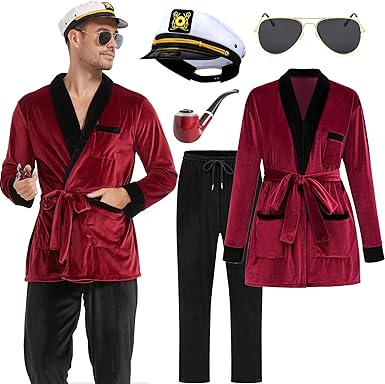 Photo 1 of ***STOCK PHOTO FOR REFERENCE. SIMILAR ITEM***
Halloween Costumes for Couples 2025, Adult Mens Captain Bunny Jacket Robe Pimp Outfit