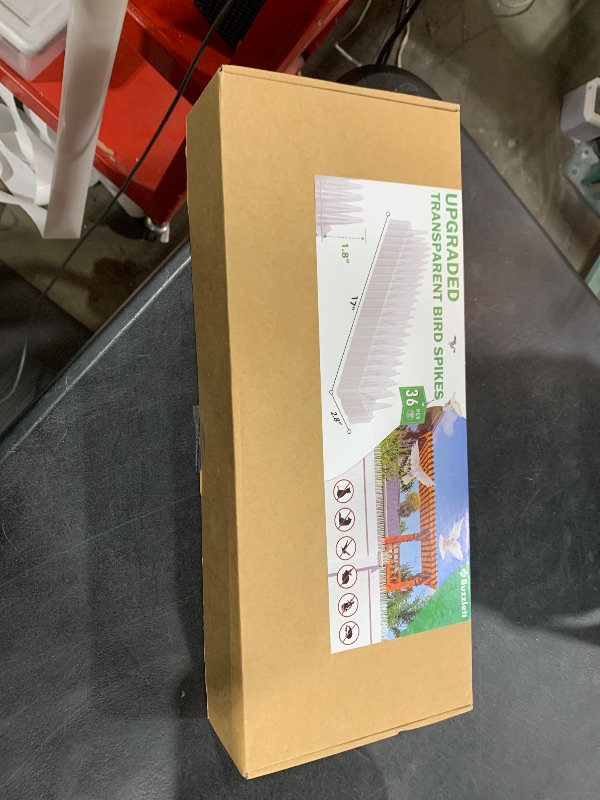 Photo 1 of 3 BUZZLETT 36 Pack Upgraded Clear PVC Bird Spikes, Covers 51 Feet(15.5m), Keep Birds Away and Keep Birds from Building Nest, Long Deterrent Spikes Keep Pigeon Squirrel Cats and Other Animals Away