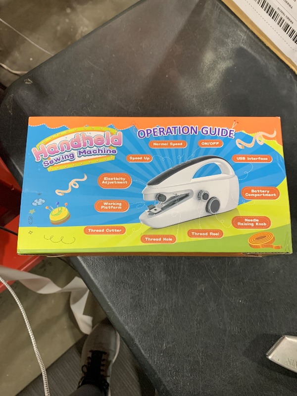 Photo 1 of 37PCS Accessories Handheld Sewing Machine, Rechargeable Mini Sewing Machine for Beginners and Adults, 2 Modes Portable and Easy to Use for DIY, Clothes, Home and Travel