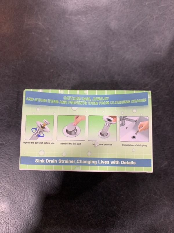 Photo 1 of 2PCS Sink Stopper Hair Catcher, Pop-up Sink Drain Strainer with Removable Stainless Steel Strainer Basket Hair Catcher, Bathroom Sink Strainer for Bathroom Sink Stopper Replacement