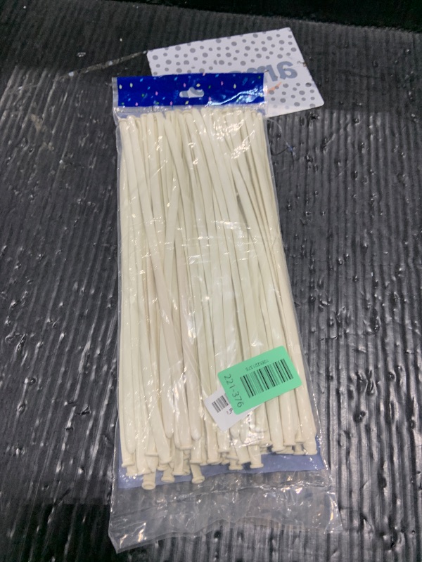 Photo 1 of 100Pcs 260 Balloons White Long Balloons for Balloon Garland Thickening Skinny Latex Twisting Balloon for Animals Modeling Christmas Birthday Wedding Party Decorations