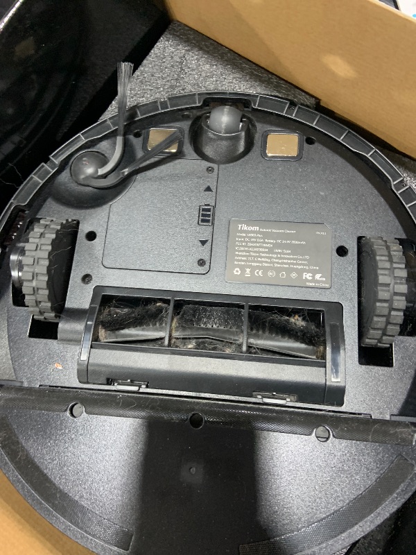 Photo 1 of Tikom Robot Vacuum and Mop, 6000Pa Robotic Vacuum Cleaner with Self-Emptying Base, 90 Days Capacity, LiDAR Navigation, Home Mapping, Ideal for Pet Hair, Hard Floors, Carpet (L8000 Plus)
