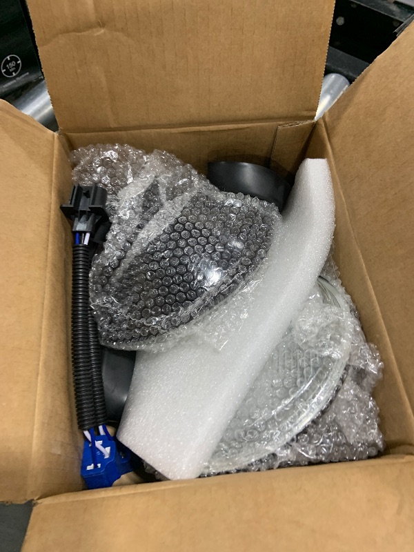 Photo 1 of NSDXCT 7 Inch led Glass Headlight Round Lens Housing, LED Halogen High and Low Beam Headlight Lamp Conversion Light Assembly, 2 PCS Clear Lens 7 Inch Round Headlight Sealed Beam Glass Housing