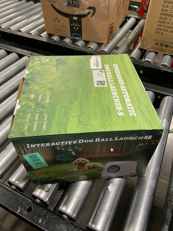 Photo 1 of RERBIO Dog Ball Thrower Launcher, Automatic Ball Launcher for Dogs, 3 Adjustable Distance Settings, Indoor OutdoorInteractive Toy, with 3 2.3-inch Balls, Small/Medium Sized Dog Thrower