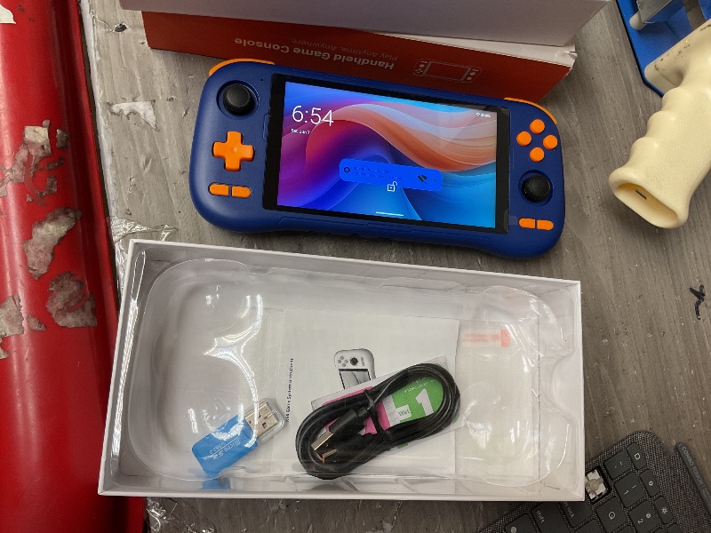 Photo 4 of kinhank K56 Retro Handheld Game Console, Support 16000+ Games, Equipped with 128G TF Card, Android 14.0 System, Portable Retro Video Game Console, 5.5 Inch IPS Touch Screen, 2.4G/5G, BT 5.0 (128GB)