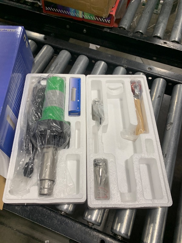 Photo 1 of Hot Air Plastic Welder Welding Gun Plastic Repair Welder Kit, 2 Flat Welding Nozzles, 40mm Silicone Seam Roller and Brass Seam Roller