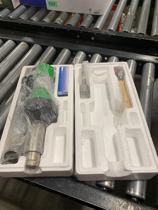 Photo 1 of Hot Air Plastic Welder Welding Gun Plastic Repair Welder Kit, 2 Flat Welding Nozzles, 40mm Silicone Seam Roller and Brass Seam Roller