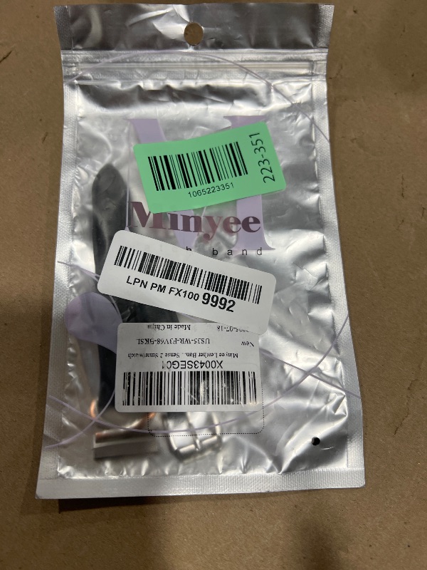 Photo 1 of Minyee Leather Band Compatible with Fitbit Versa 4/Versa 3/Fitbit Sense 2/Sense Bands Women, Slim Thin Dressy Designer Premium Leather Strap with C-Shape Metal Buckle for Versa 3 4 Sense 2 Smartwatch