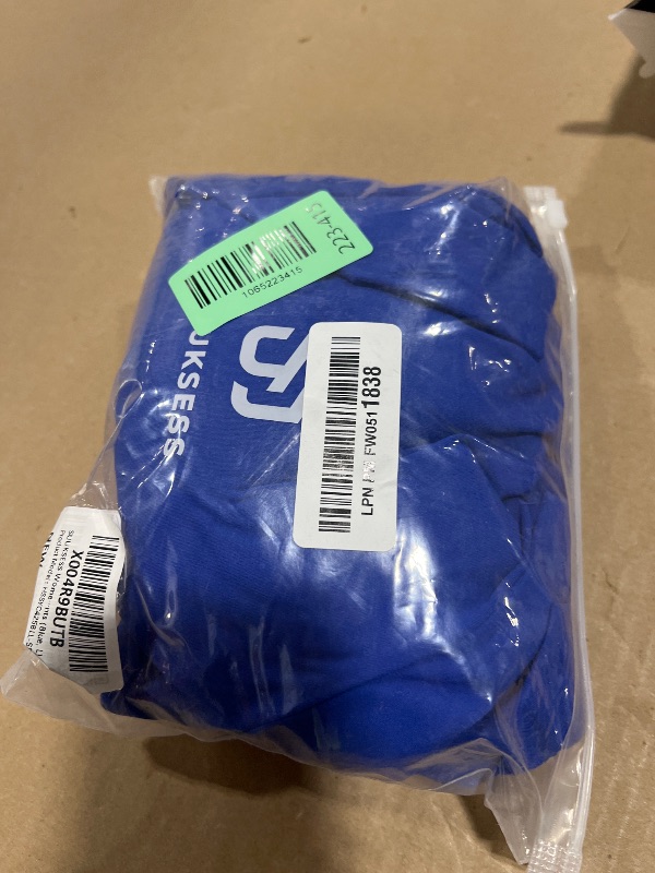 Photo 1 of SUUKSESS Women 2 Piece Workout Sets Compression Tummy Control Leggings with Pockets Halter Built in Bra Tank Tops Sports Bra Scrunch Booty Lting Yoga Pants (Blue, L)