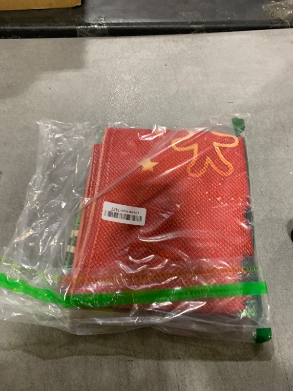 Photo 1 of FLAGMESAGE Solar LED Christmas Tree Flag, Lighted 28x40 Double Sided Merry Christmas Flag for Outdoor Yard Garden Lawn House Decoration