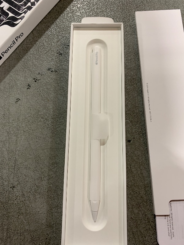 Photo 1 of Apple Pencil Pro: Latest Model - Device Compatibility Check Required - Pixel-Perfect Precision, Tilt and Pressure Sensitivity, Ideal for Note-Taking, Drawing, and Art. Charges and Pairs Magnetically