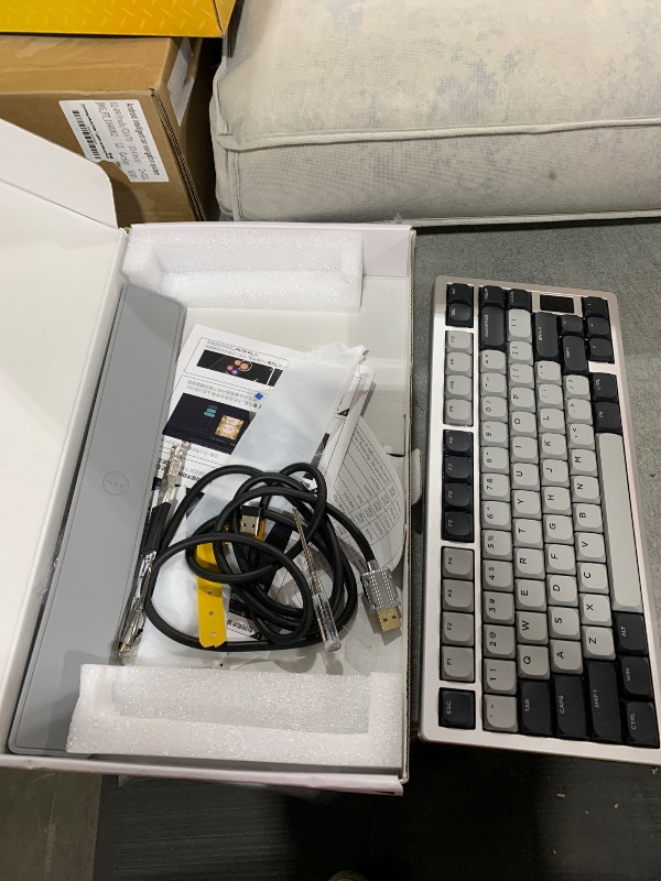 Photo 1 of Mechanical Keyboard, Chilkey ND75 LP Gaming Keyboard Wireless with LCD Screen, Bluetooth/2.4G/USB-C, Hot Swappable Per-Key RGB Custom, UltraThin Front, Wrist Rest Design, Full-Aluminum, PC/Mac Support