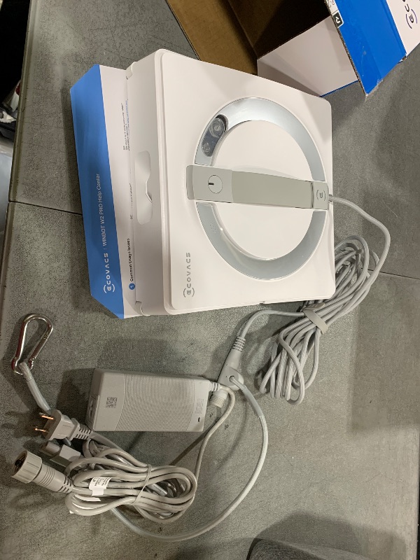 Photo 1 of ECOVACS WINBOT W2 PRO Window Cleaning Robot, 3 Nozzles Water Sprayer, 10-Level Protection, Win-SLAM 4.0 Path Planning, Steady-Climbing, Edge Detection, App Control
