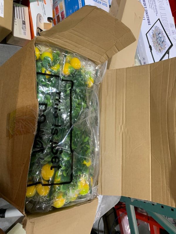 Photo 1 of Vesici 12 Set Blue Tiles Lemon Table Centerpiece Decor, 12 Porcelain Blue White Vase and 12 Artificial Lemon Branches for Capri Mediterranean Positano Wedding Birthday Amalfi Coast Party Decor (Retro)