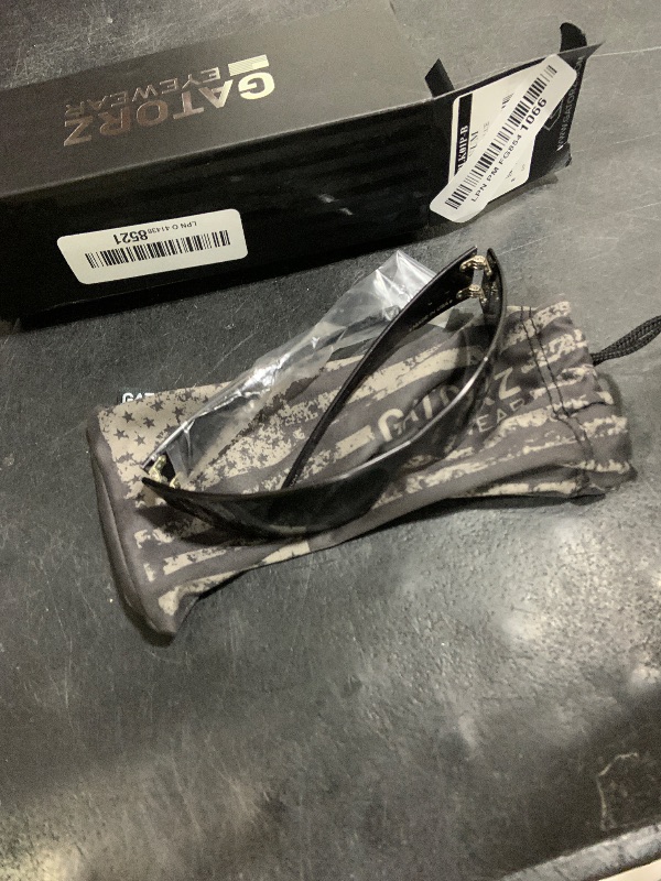 Photo 1 of Gatorz Eyewear, Magnum Model, Aluminum Frame Sunglasses - Black/Smoked Polarized Lens w/Blue Mirror Polarized Lens - GZ-01-022