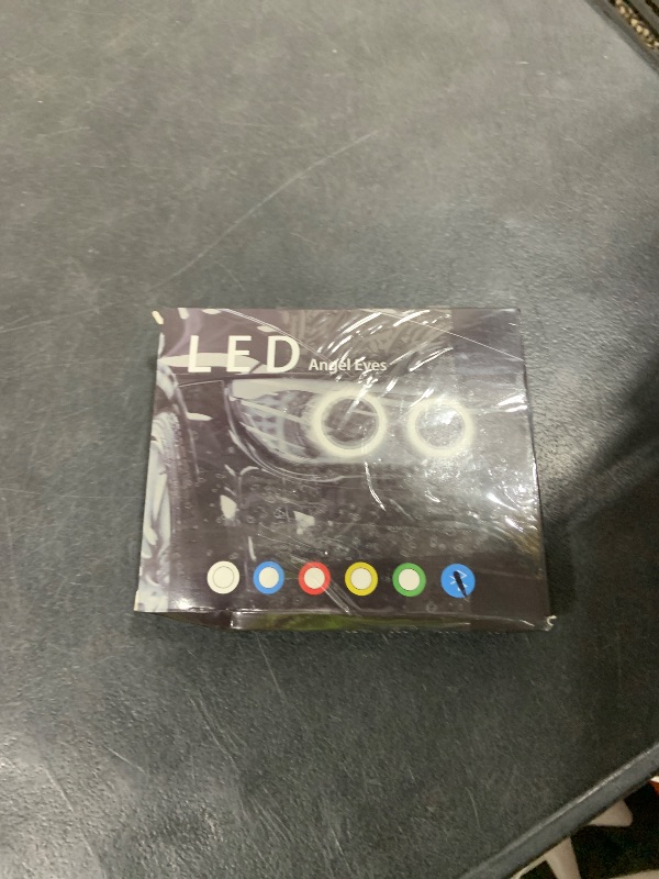 Photo 1 of Qasim Angel Eyes Halo Rings Cotton Lights 12V 80MM RGB LED Universal for Car Scooter Motorcycle DRL with Turn Signal Function APP Bluetooth Control Multi-Color 2-Pack