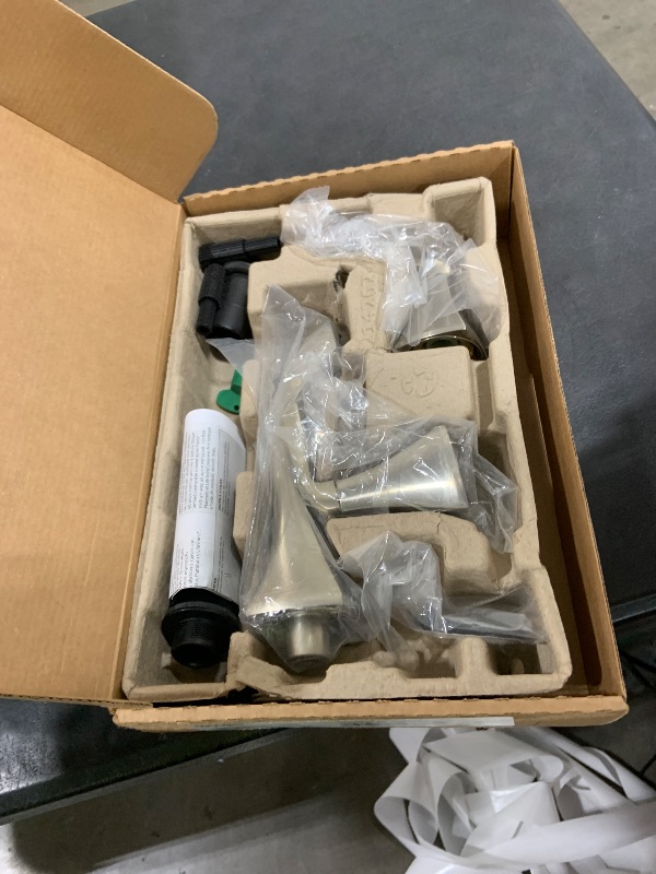 Photo 1 of Moen Voss Brushed Nickel Two-Handle Wall Mount Bathroom Faucet Trim Kit, Valve Required, T6906BN