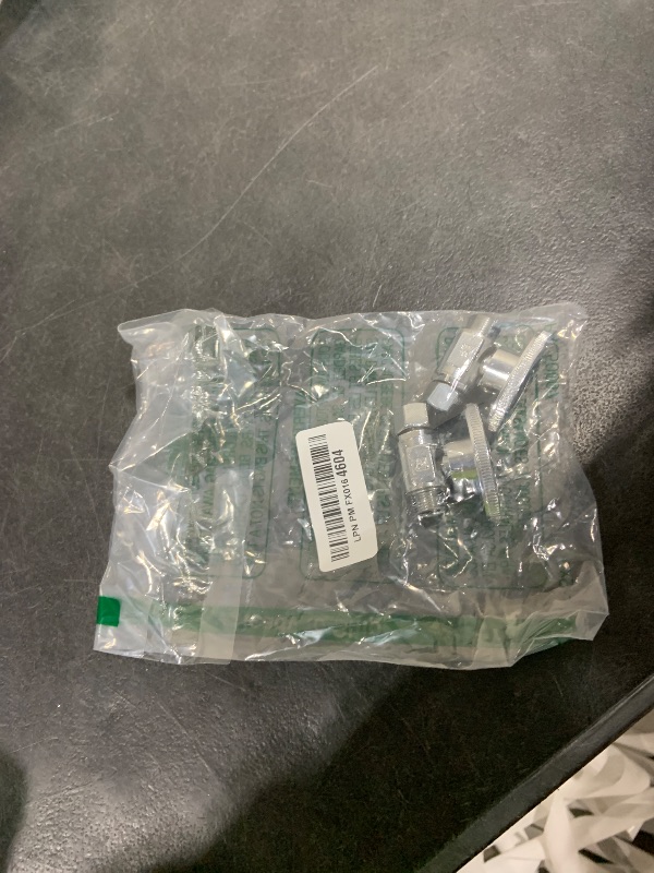 Photo 1 of  2 Pack Chrome Brass 3/8" Comp FIP x 3/8 Inch Compression MIP Quarter Turn Water Straight Angle Stop (Add on) Valve