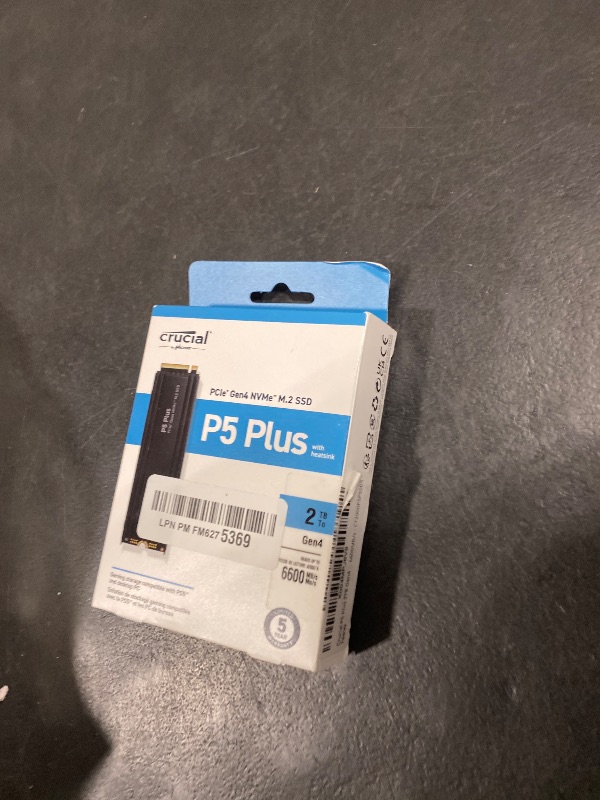 Photo 1 of Crucial P5 Plus 2TB Gen4 NVMe M.2 SSD Internal Gaming SSD with Heatsink, Compatible with PlayStation 5(PS5) - up to 6600MB/s - CT2000P5PSSD5