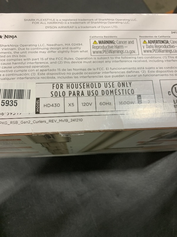 Photo 1 of Shark HD430 FlexStyle Air Styling & Drying System, Powerful Hair Dryer Brush & Multi-Styler with Auto-Wrap Curlers, Paddle Brush, Oval Brush, Concentrator Attachment, Stone