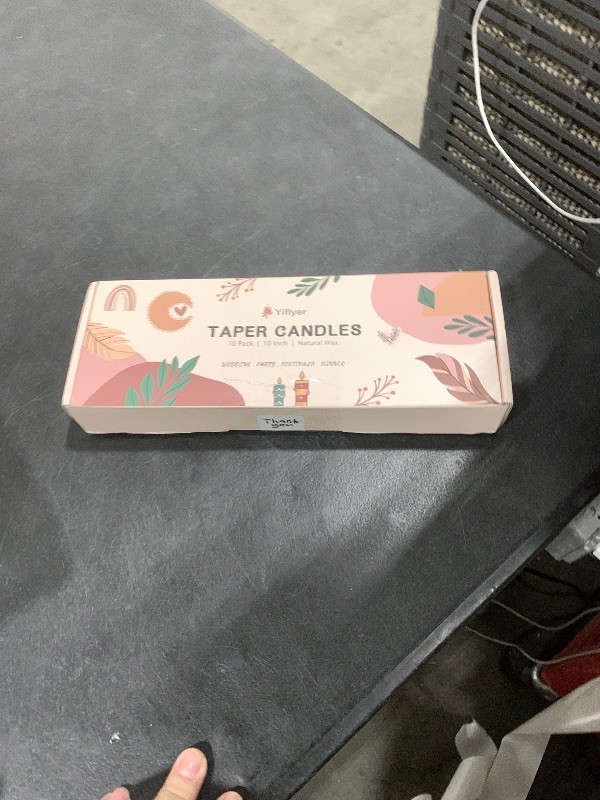 Photo 1 of 10 Inch Baby-Pink Taper Candles for Home Decoration, 10 Pack Unscented Candlesticks for Dinner Wedding Party, Smokeless and Dripless Candle Sticks