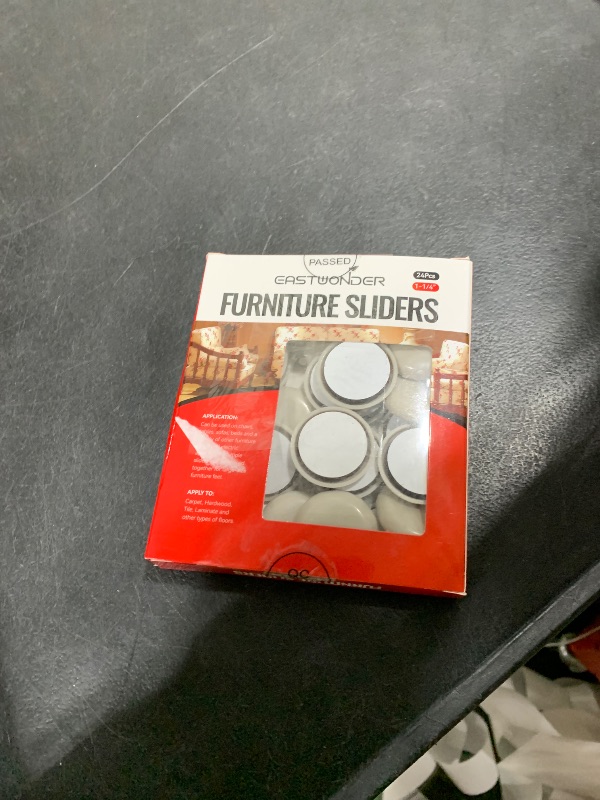 View 2 of 1-1/4" Furniture Sliders for Carpet & Hardwood Floors, 24PCS Furniture Pads for Quickly and Easily Move Any Item and Protect The Floor