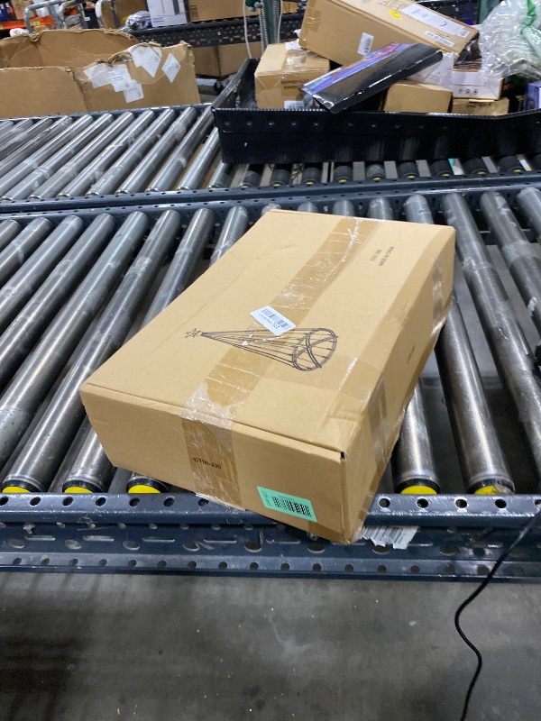 Photo 1 of 7.5FT Smart Cone Christmas Tree, Multicolor Prelit Outdoor Christmas Tree Lights with Star, Music Sync, App & Remote Control, LED Light Show Tree for Indoor Outdoor Decorations