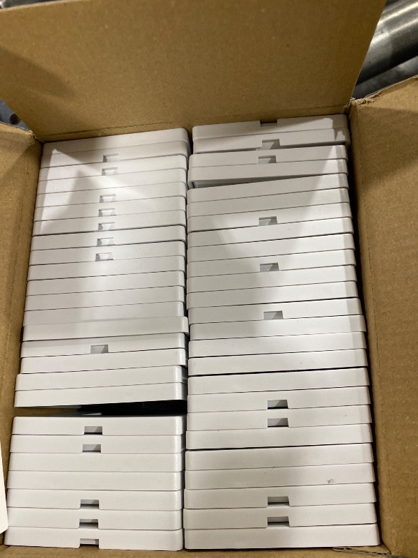 Photo 1 of (50 Pack) BESTTEN USWP6 Matte Snow White Screwless Wall Plate, 1 Gang Switch Plate, Decorator Receptacle Outlet Cover, H4.69” x W2.91”