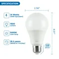 Photo 1 of
Great Value 18YR A19 LED Bulb, 13-Watt (100W Equivalent) E26 Base, Dimmable, Daylight, 4-Pack