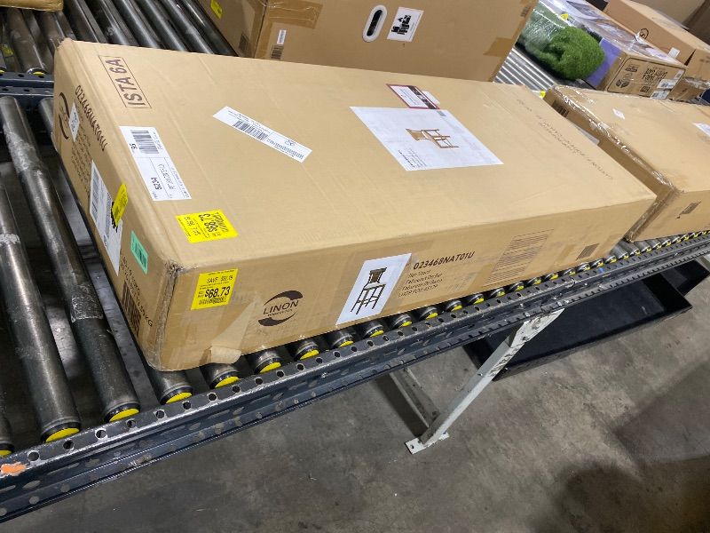 Photo 1 of Linon Home Décor Rylan Modern Farmhouse Rattan Barstool, Natural