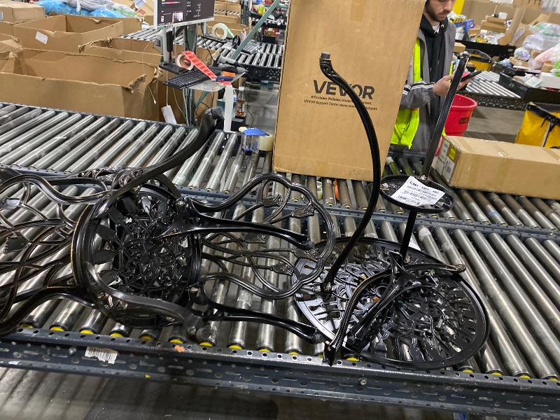 Photo 1 of Nuu Garden 3-piece Black Cast Aluminum Patio Bistro Set butterfly